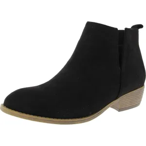 006920 Womens Block Heel Manmade Ankle Boots