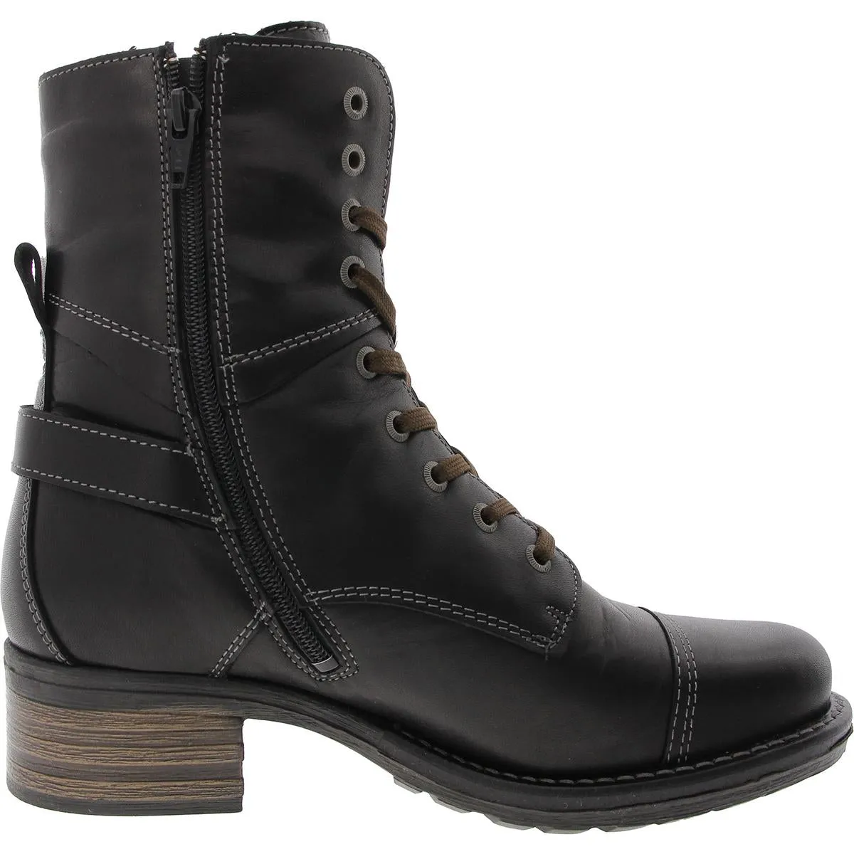 220106 Mens Zipper Leather Hiking Boots