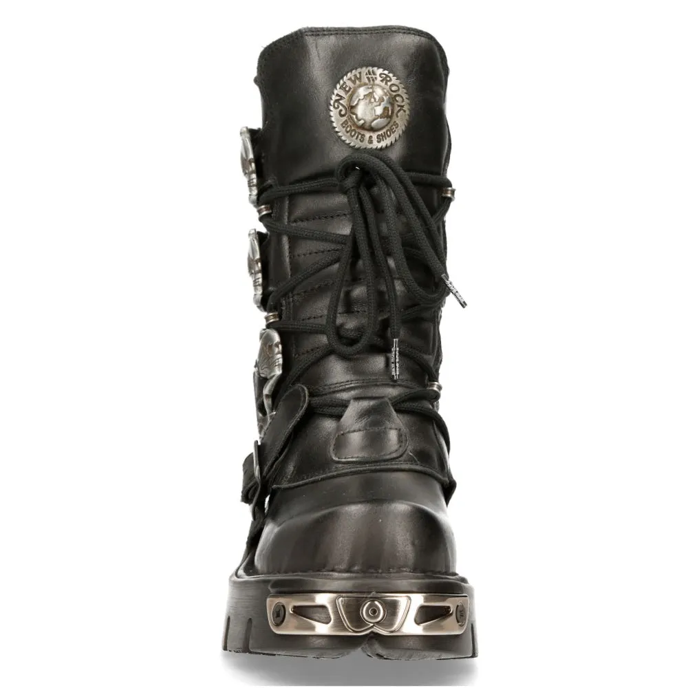 391 S1 Reactor Boots Goth Metallic Black
