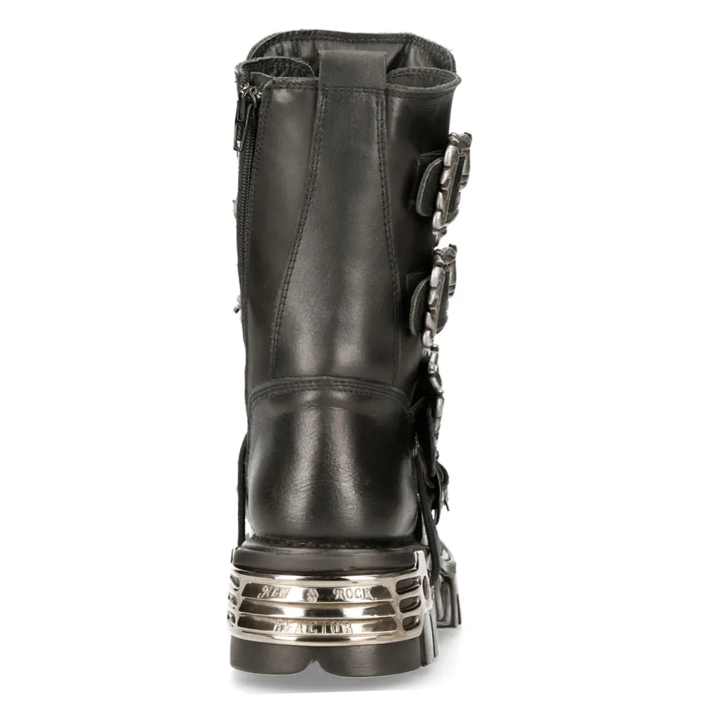 391 S1 Reactor Boots Goth Metallic Black