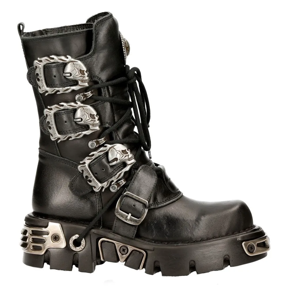 391 S1 Reactor Boots Goth Metallic Black