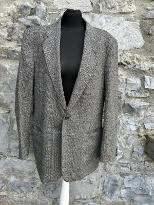 90s grey tweed jacket Medium