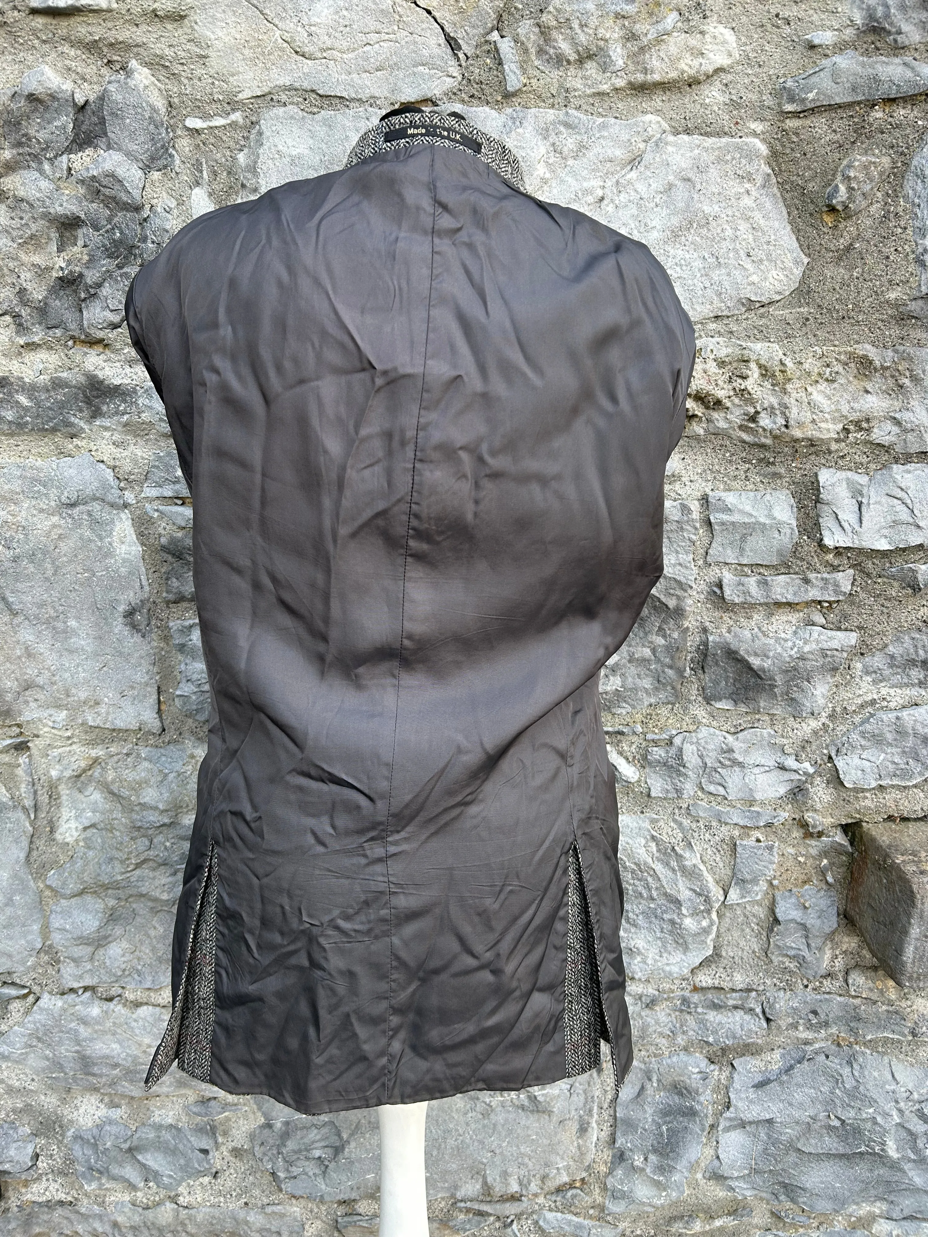 90s grey tweed jacket Medium