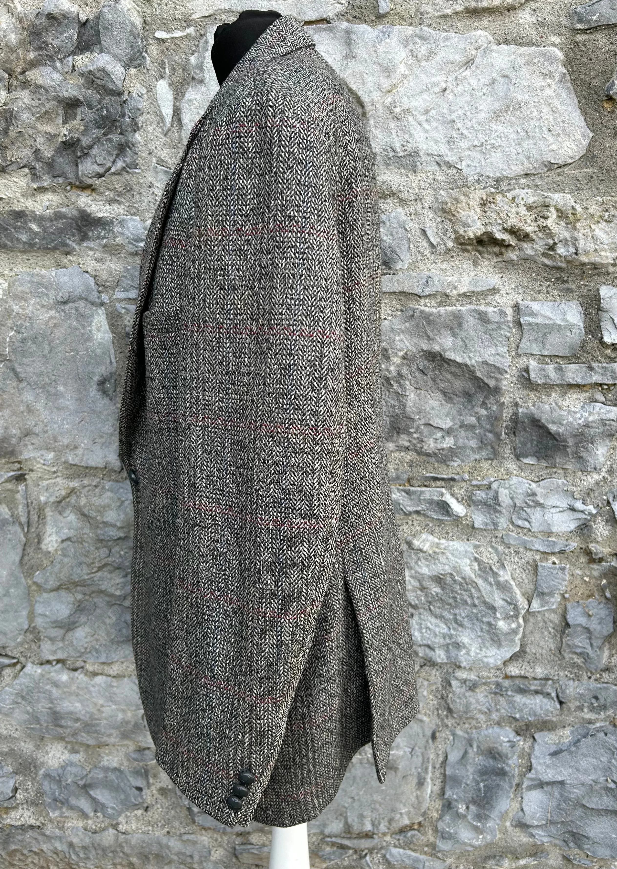 90s grey tweed jacket Medium