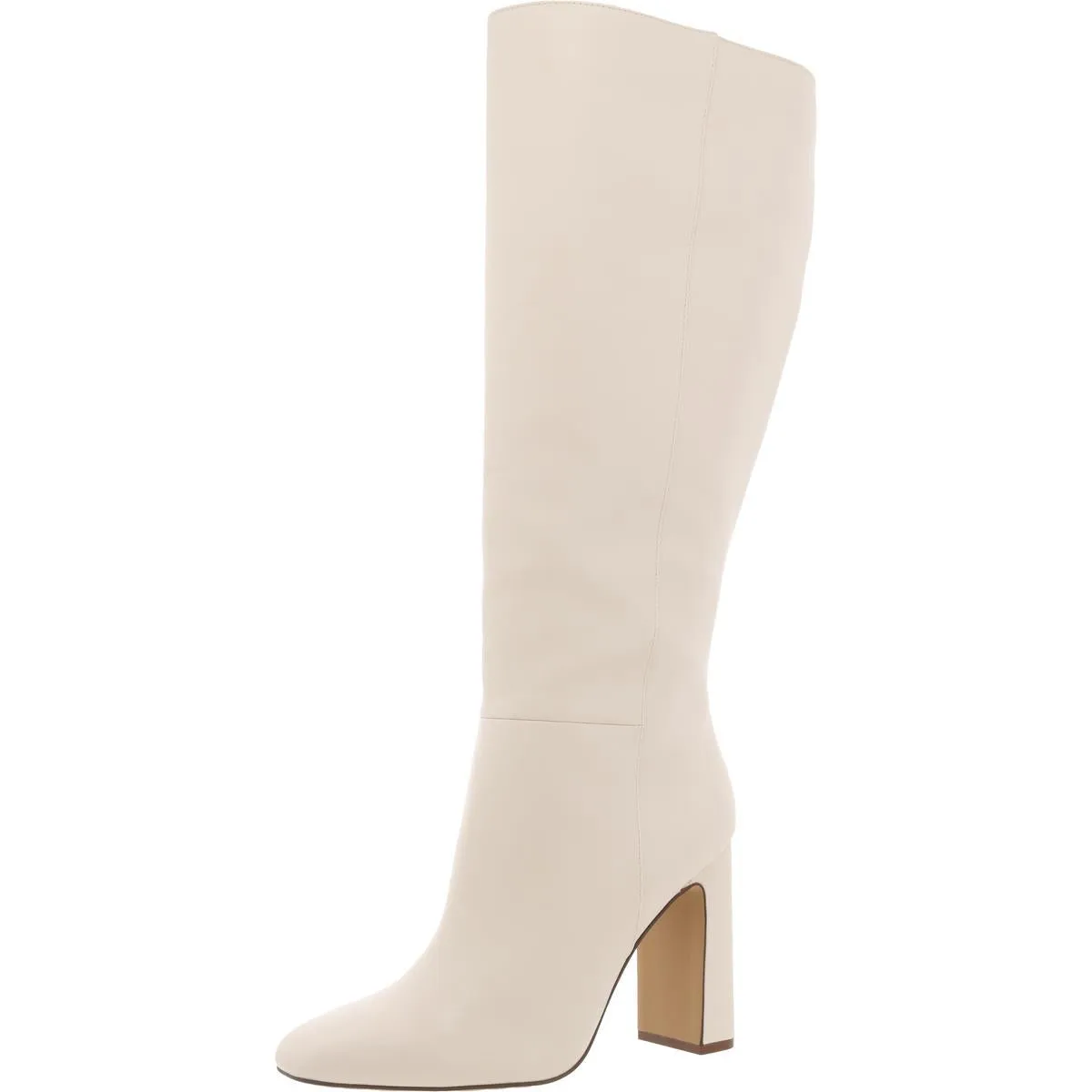 Abbey Womens Faux Leather Block Heel Knee-High Boots
