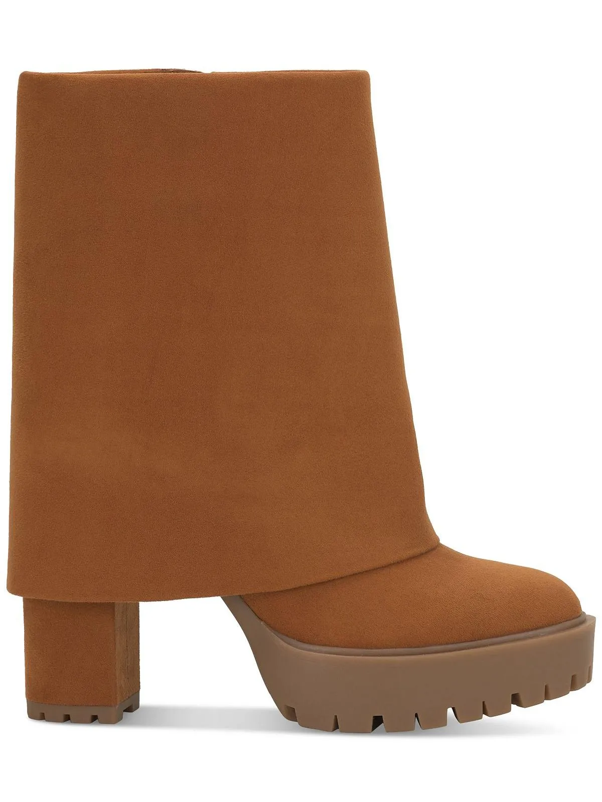 Acelina Womens Faux Suede Cuffed Booties