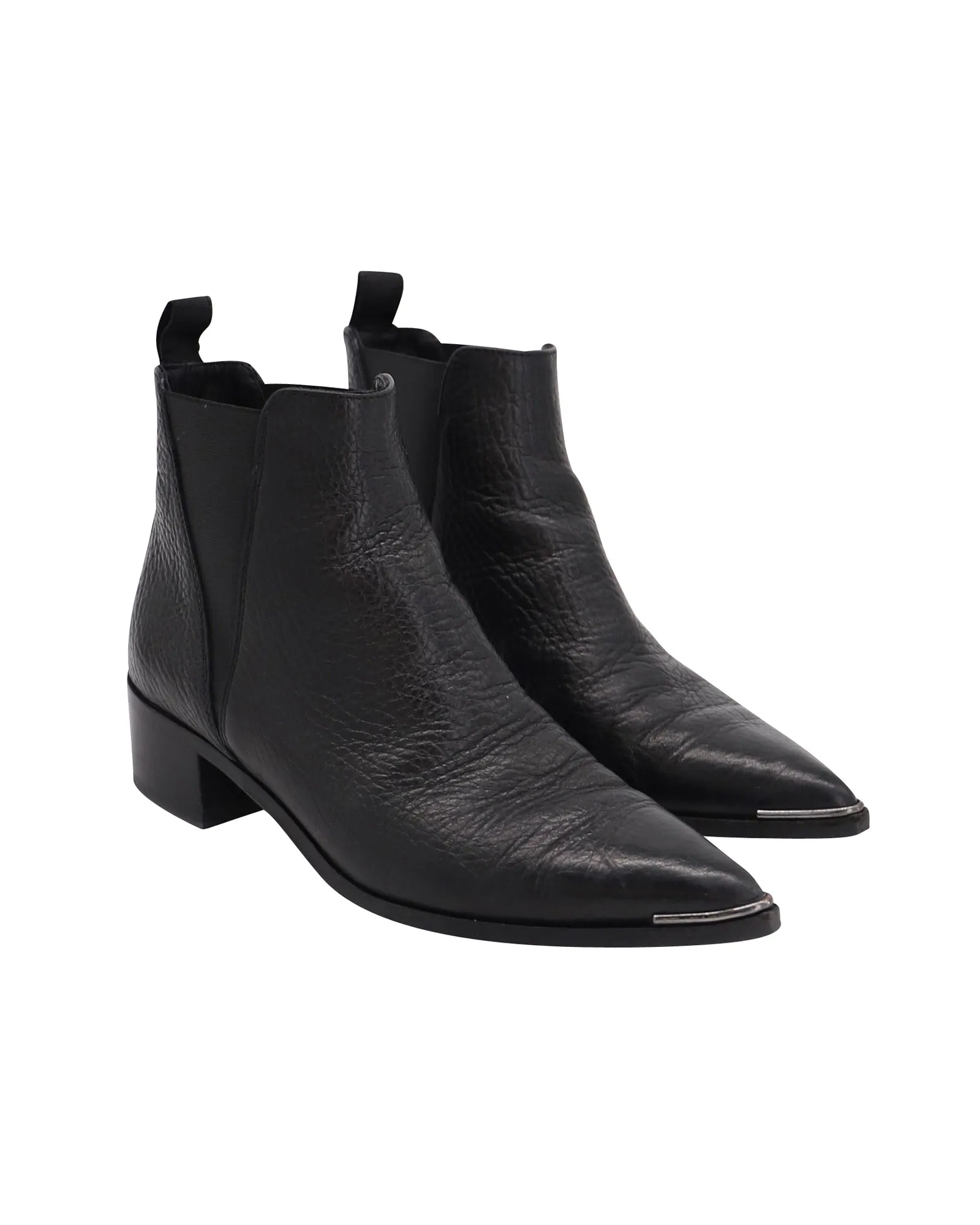 Acne Studios Jensen Ankle Boots in Black Leather