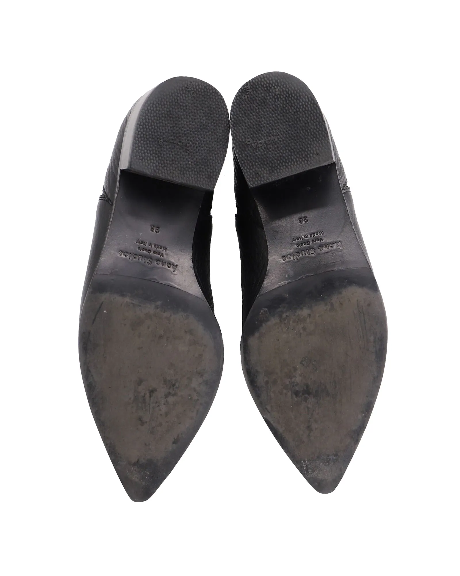 Acne Studios Jensen Ankle Boots in Black Leather