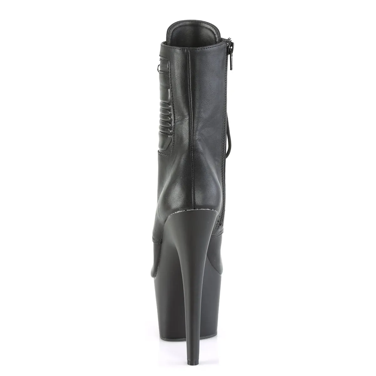 ADORE-1020PK Black Faux Leather/Black Matte