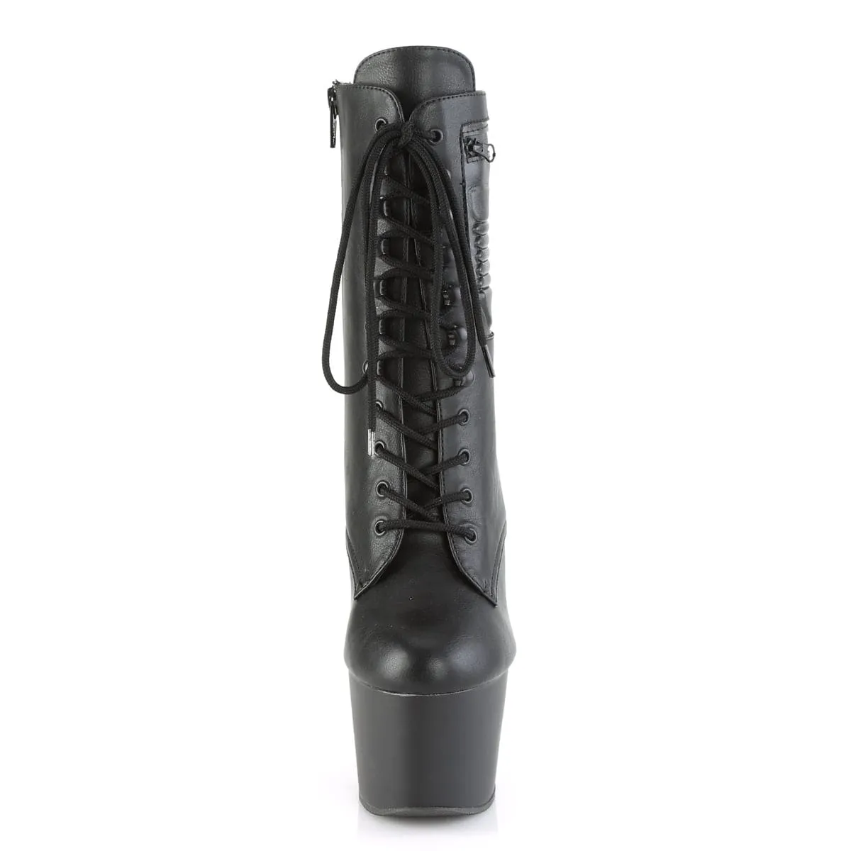 ADORE-1020PK Black Faux Leather/Black Matte