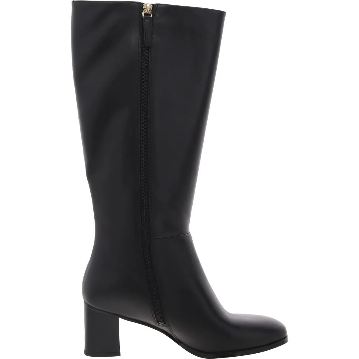 Aimee Womens Zipper Leather Knee-High Boots