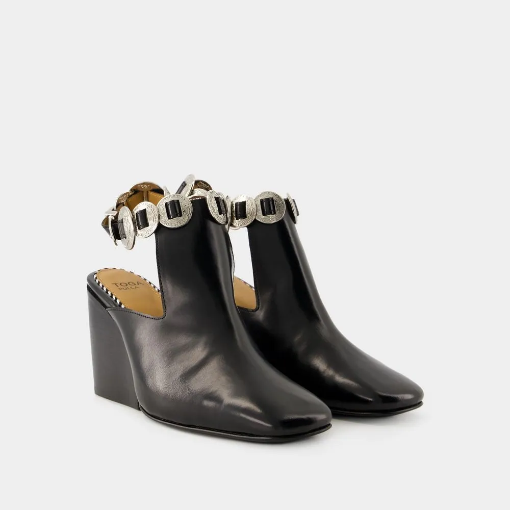 Aj1308 Boots - Leather - Black