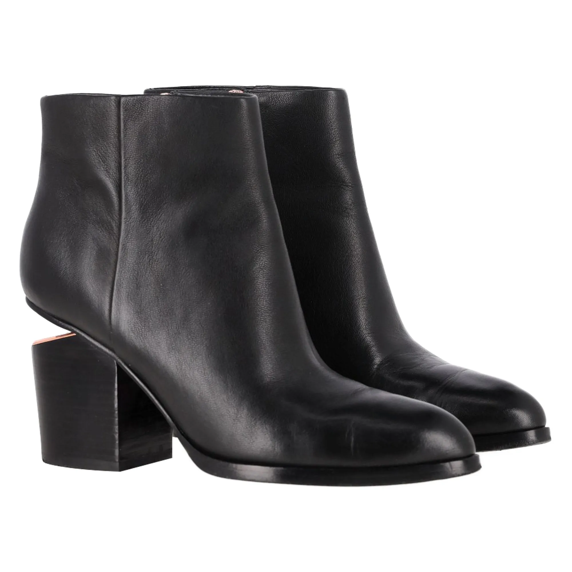 Alexander Wang Gabi Ankle Boots in Black Leather