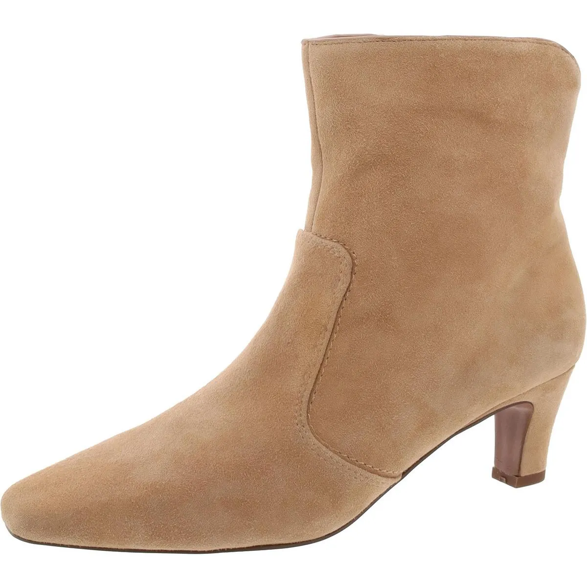 Alexandria Womens Suede Square Toe Booties