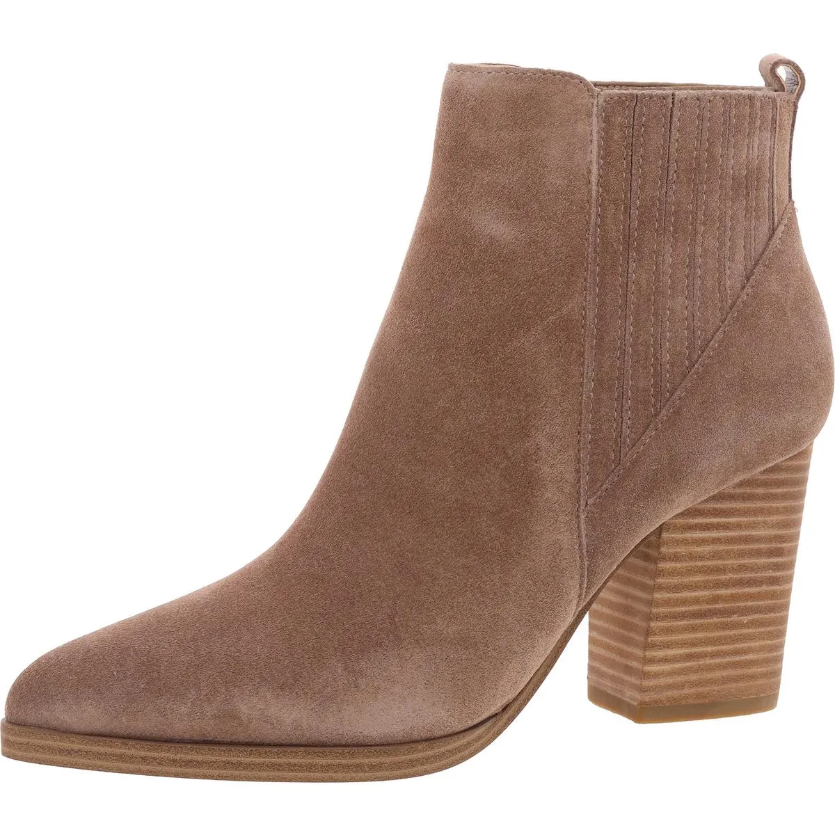 Alva Womens Stretch Leather Ankle Boots