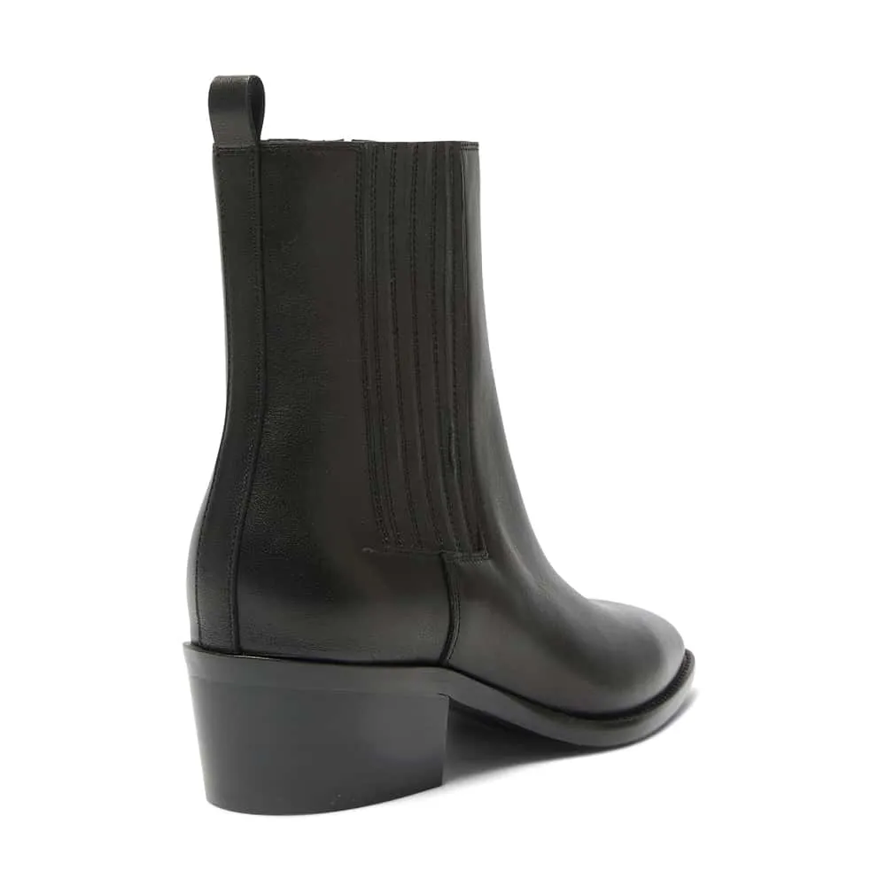 Ambrose Boot in Black Leather