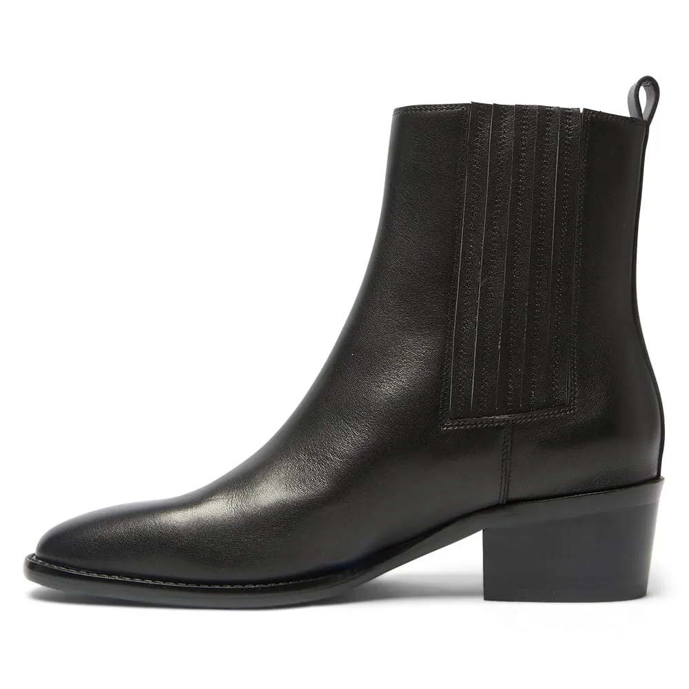 Ambrose Boot in Black Leather