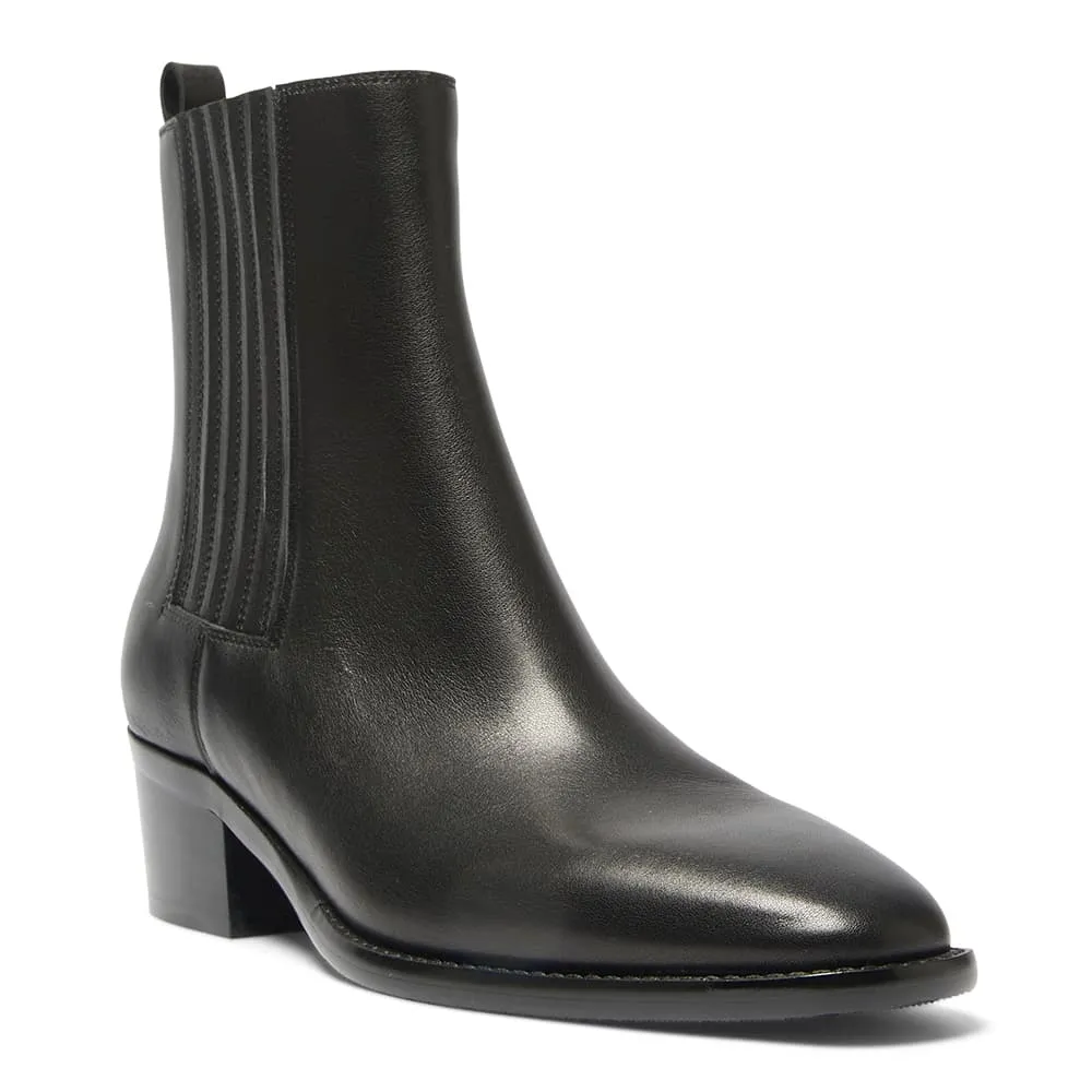 Ambrose Boot in Black Leather