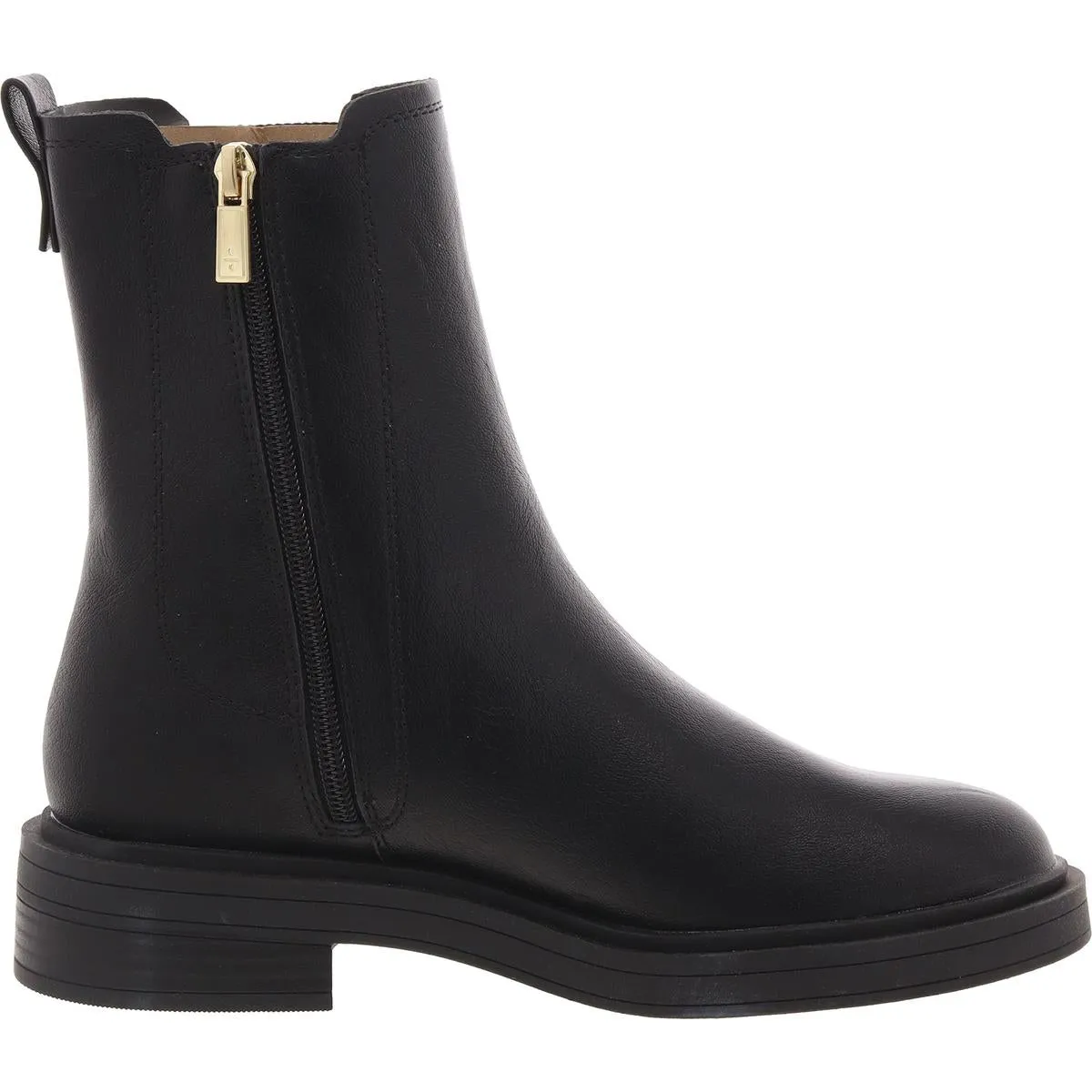 Anabelle Chelsea Womens Solid Faux Leather Chelsea Boots