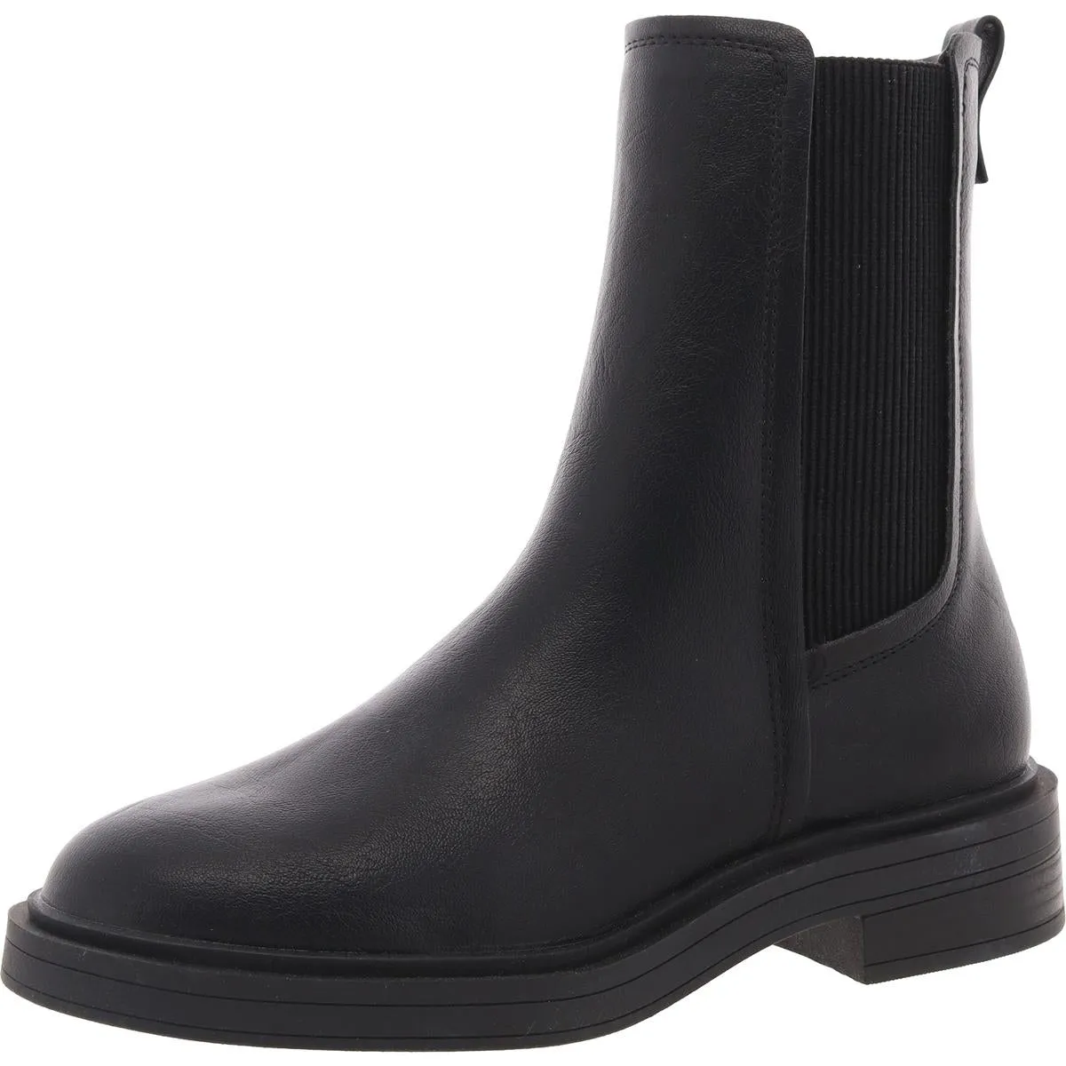 Anabelle Chelsea Womens Solid Faux Leather Chelsea Boots