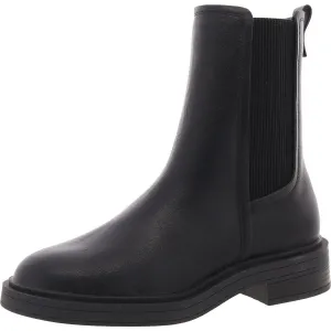 Anabelle Chelsea Womens Solid Faux Leather Chelsea Boots