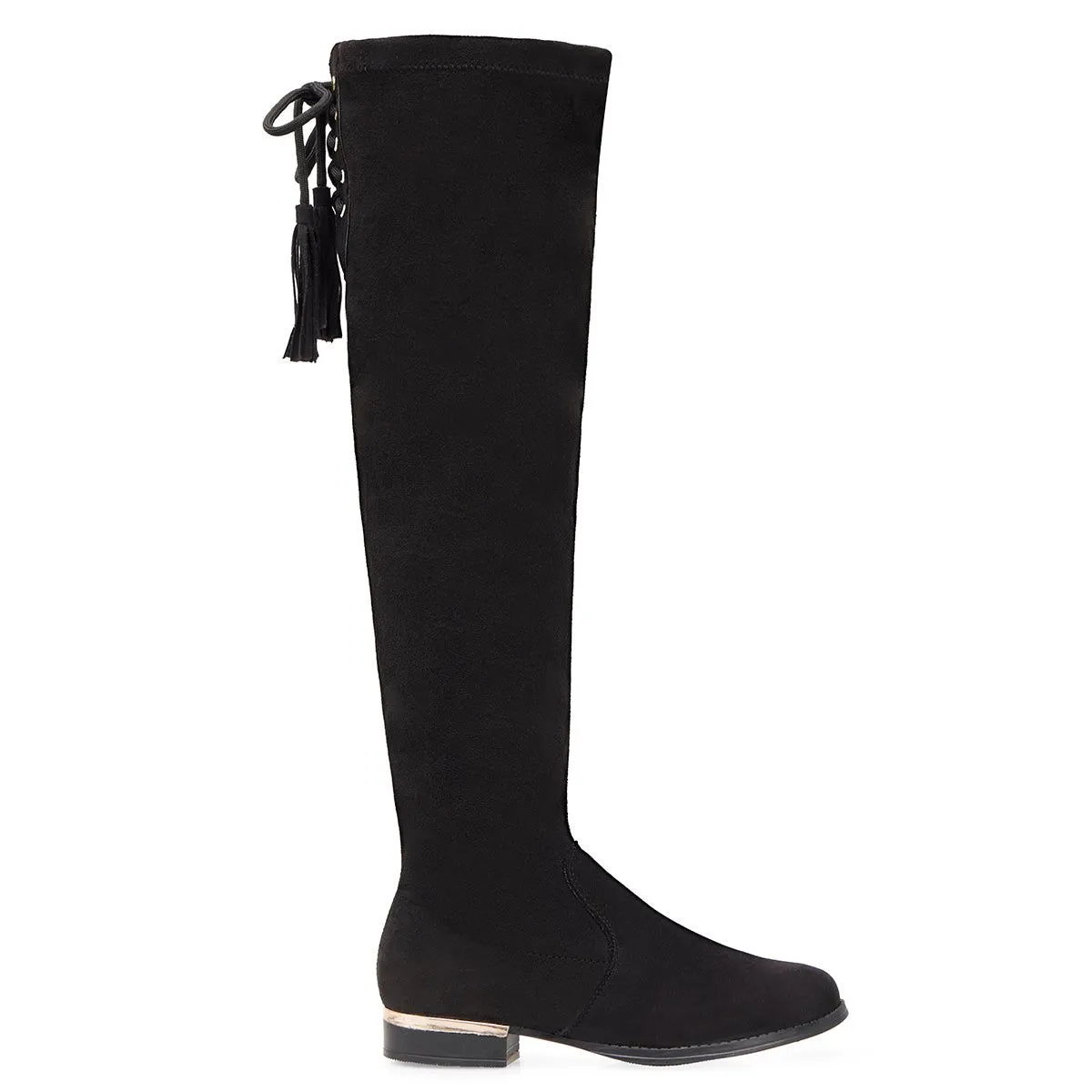 Andrea Over The Knee Low Heel Boots