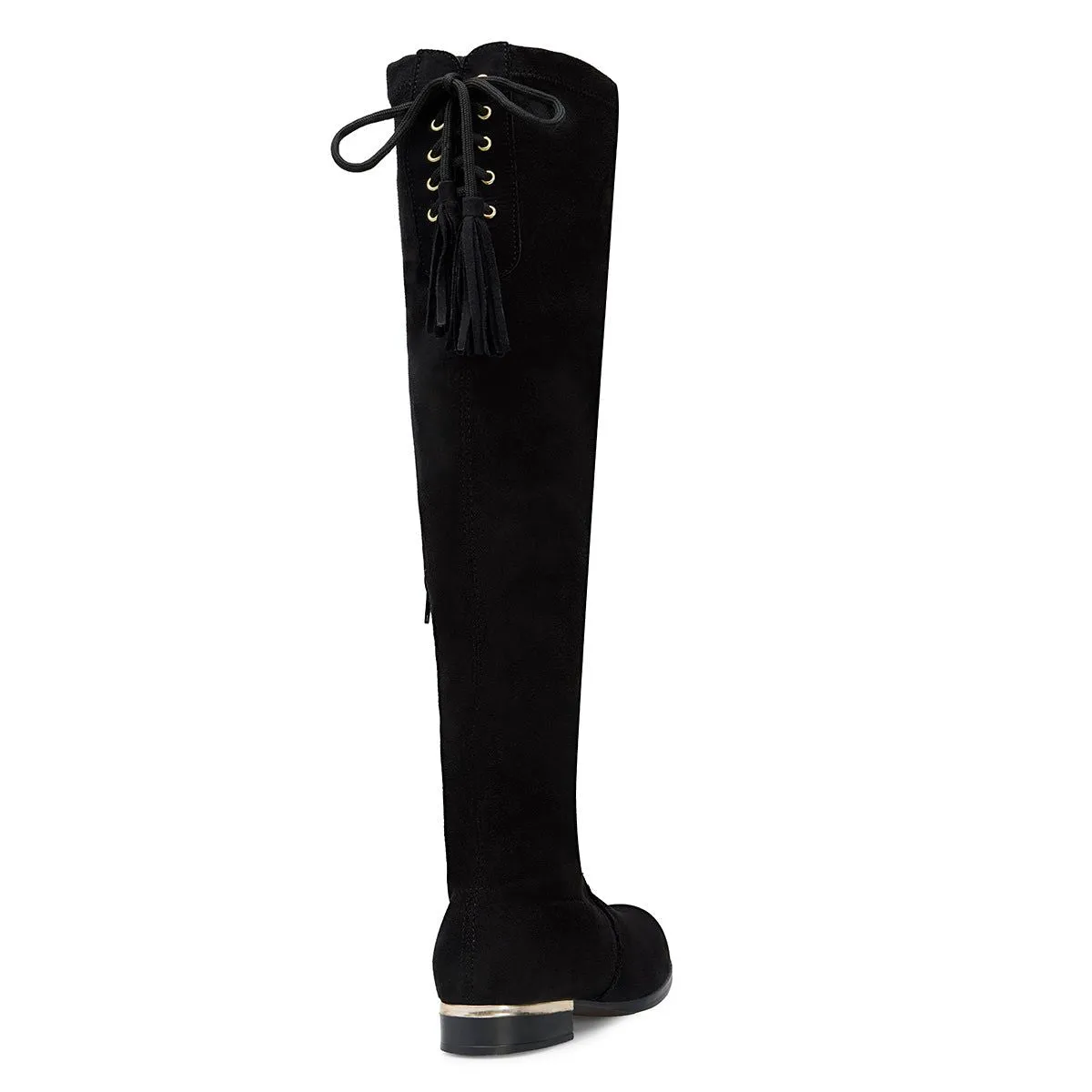 Andrea Over The Knee Low Heel Boots