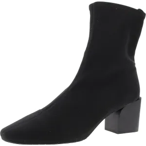 Angeld Womens Faux Suede Block Heel Ankle Boots