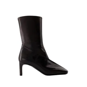 Ankle Boots - Leather - Black