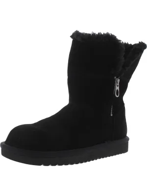 Aribel Womens Suede Cold Weather Shearling Boots