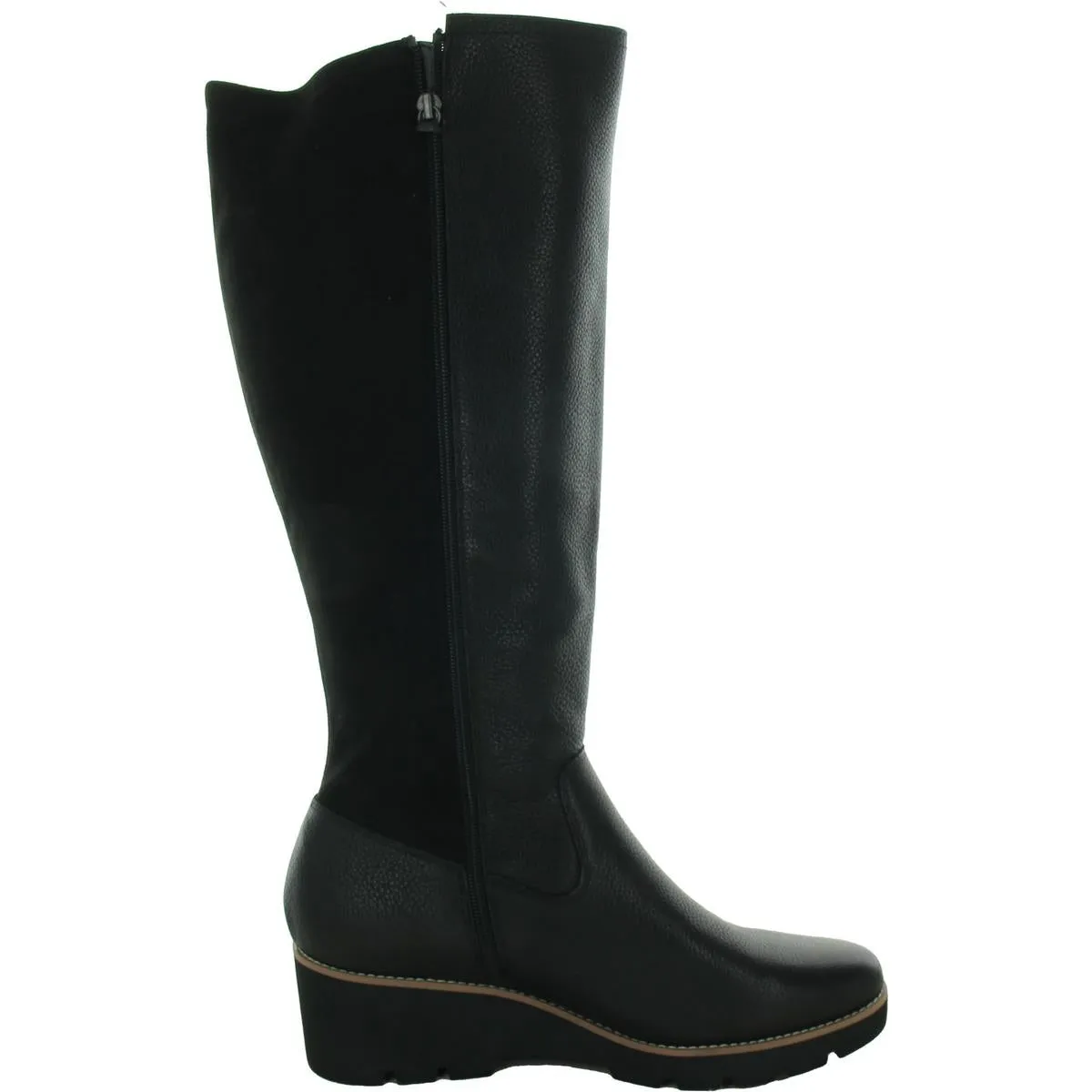 Ashland Womens Zipper Faux Suede Wedge Boots