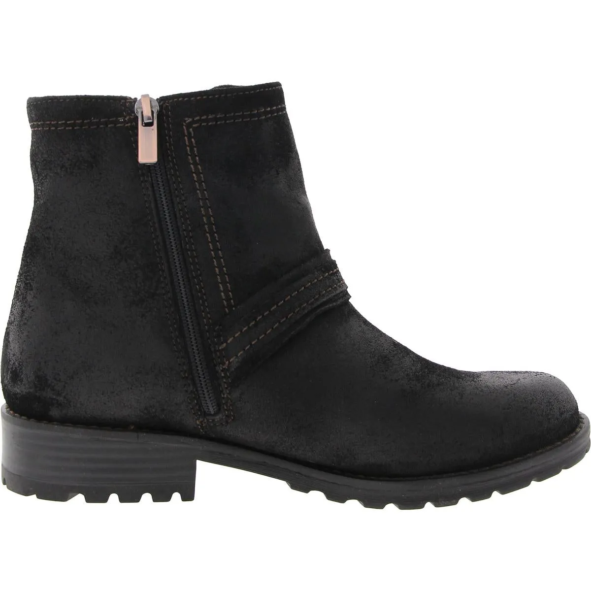 Aspra Buckle Womens Distressed Suede Ankle Boots