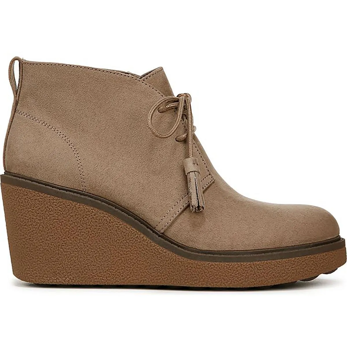 Aurora Womens Faux Suede Ankle Wedge Boots