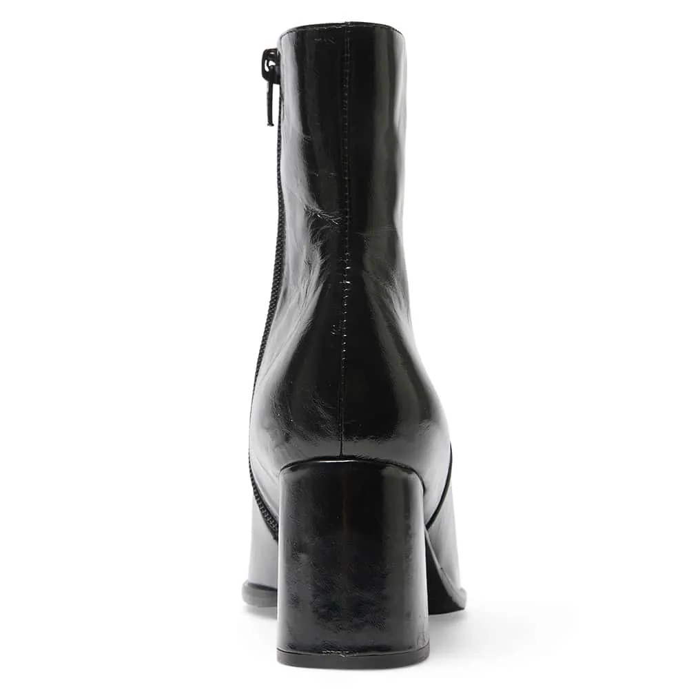 Avenue Boot in Black Crush Patent