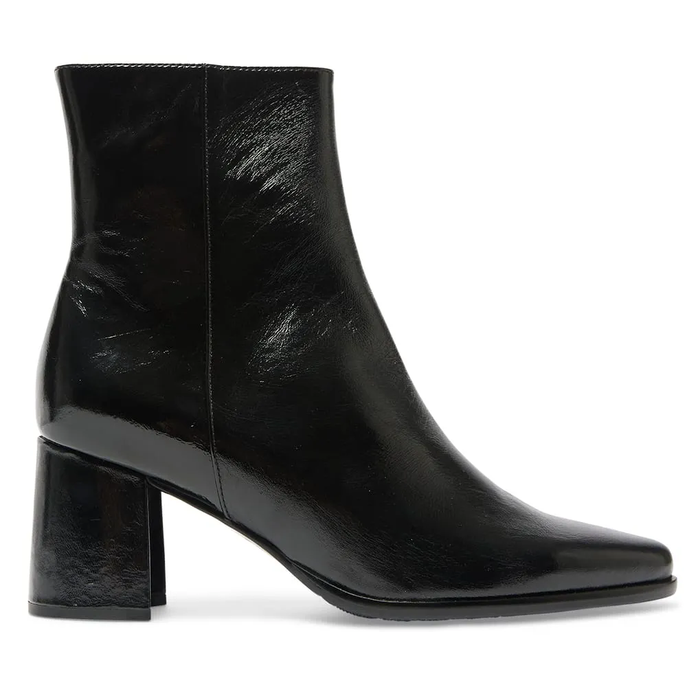 Avenue Boot in Black Crush Patent