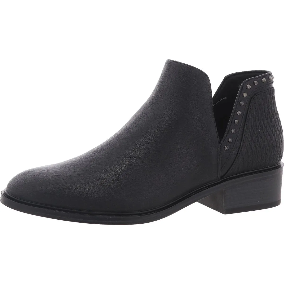 Avril Womens Studded Faux Leather Ankle Boots