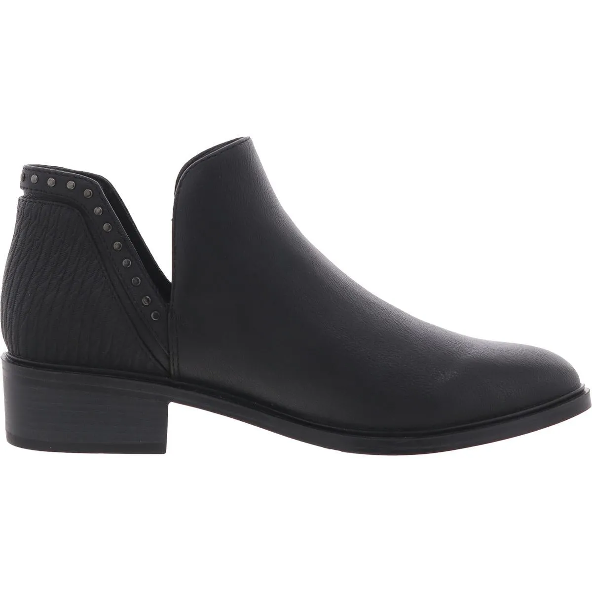 Avril Womens Studded Faux Leather Ankle Boots