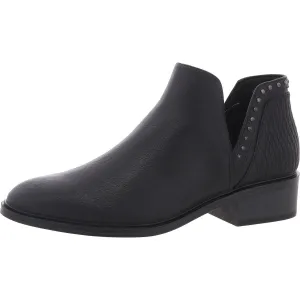 Avril Womens Studded Faux Leather Ankle Boots