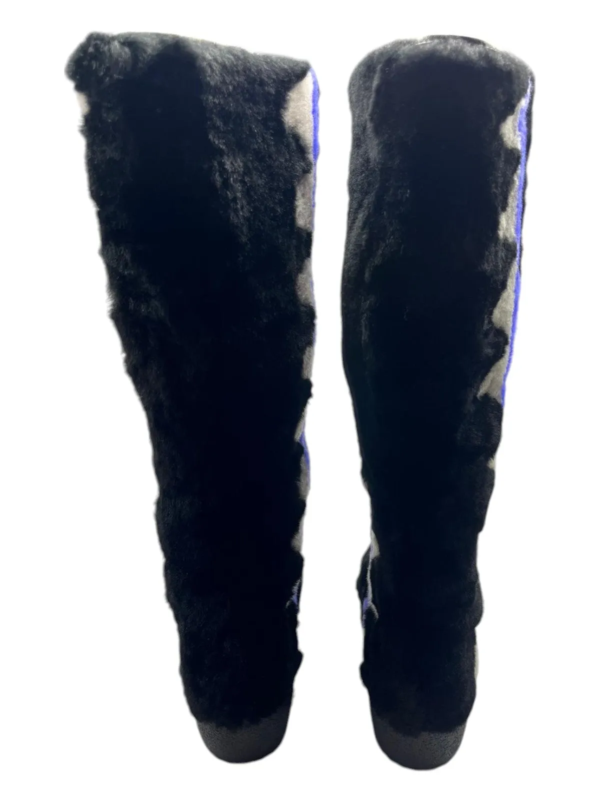 Bally Chiora 6228435 Women's Black/Blue Fur Boots
