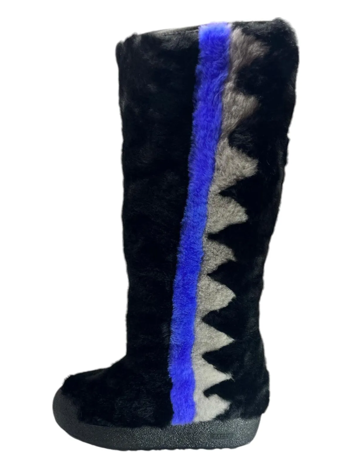 Bally Chiora 6228435 Women's Black/Blue Fur Boots
