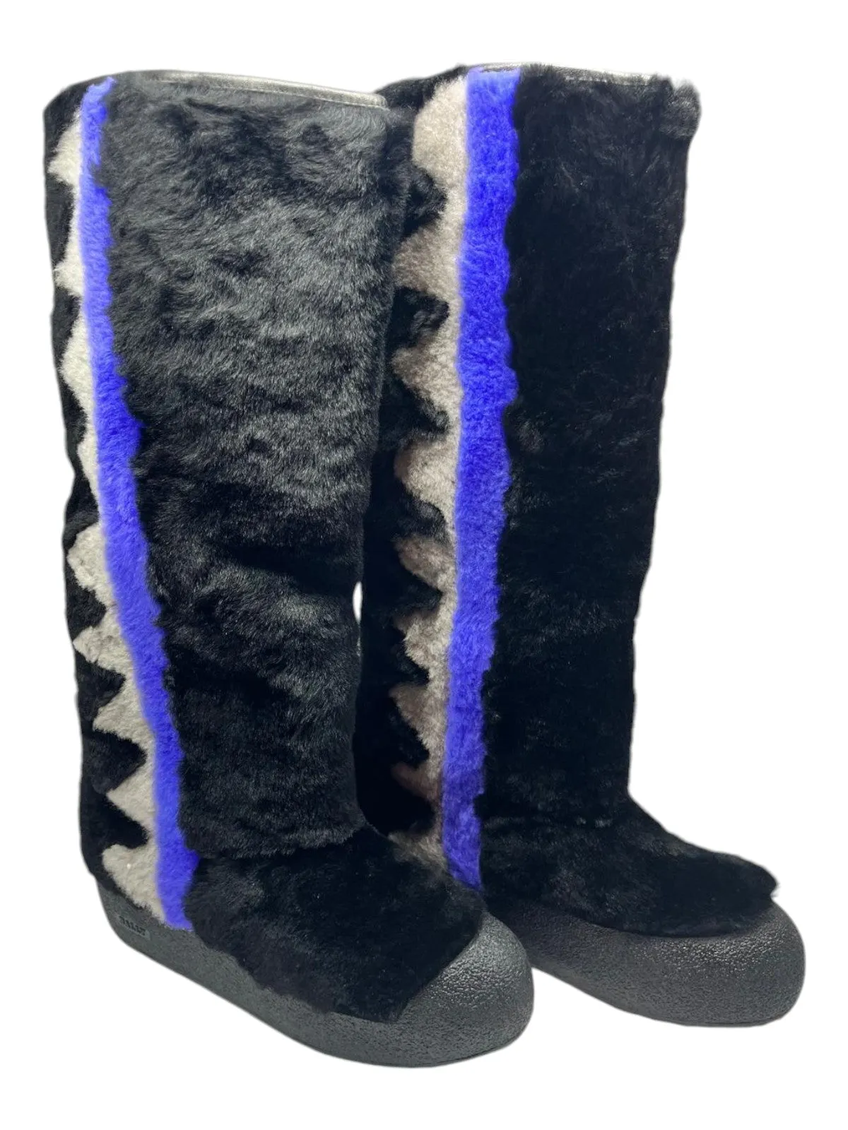 Bally Chiora 6228435 Women's Black/Blue Fur Boots