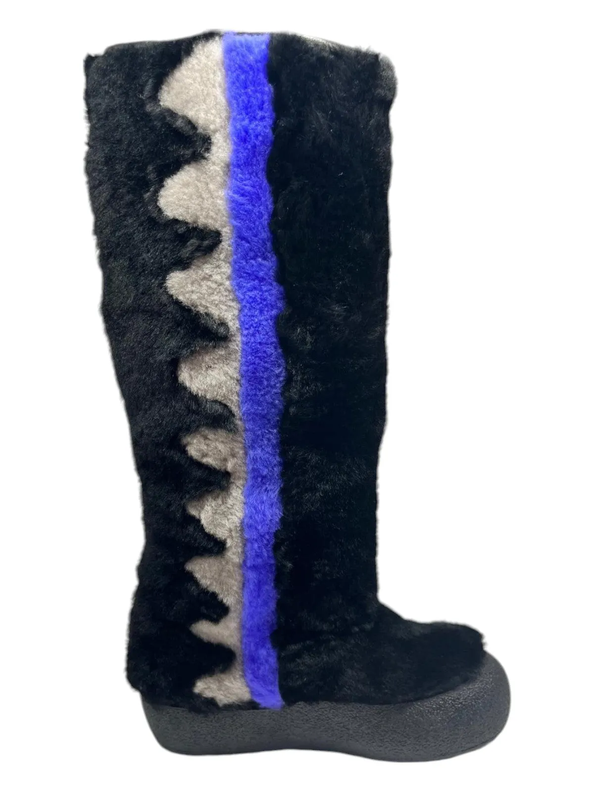 Bally Chiora 6228435 Women's Black/Blue Fur Boots