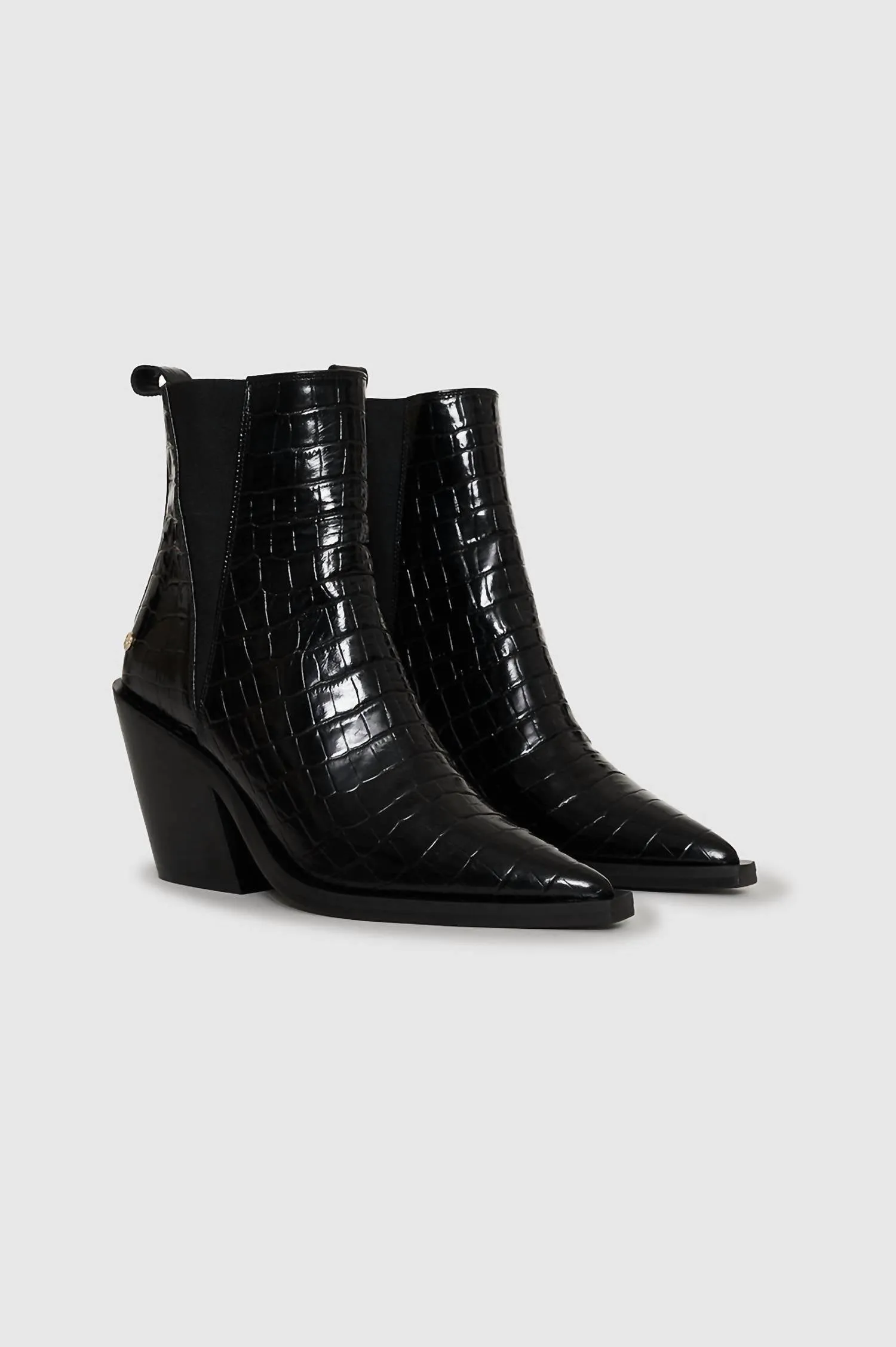 Bekah Boots In Black Embossed