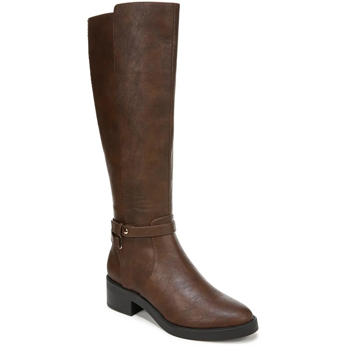 Berkley Womens Wide Calf Faux Leather Knee-High Boots