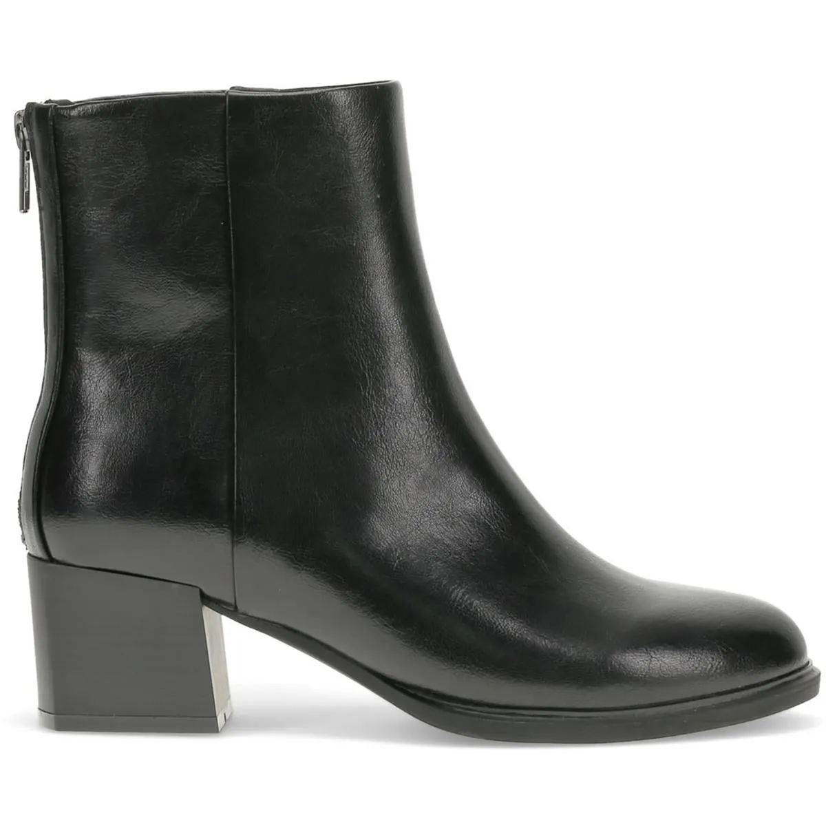 BESSIE Womens Zipper Manmade Ankle Boots