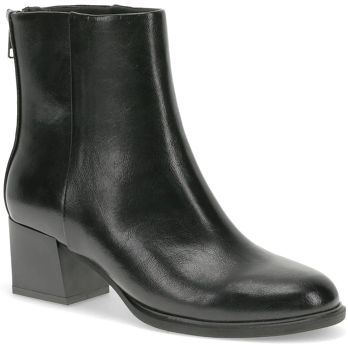 BESSIE Womens Zipper Manmade Ankle Boots