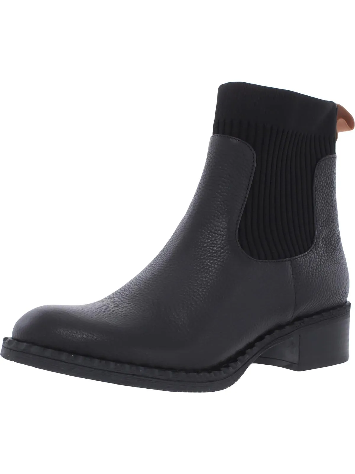 Best Womens Mixed Media Pebbled Chelsea Boots