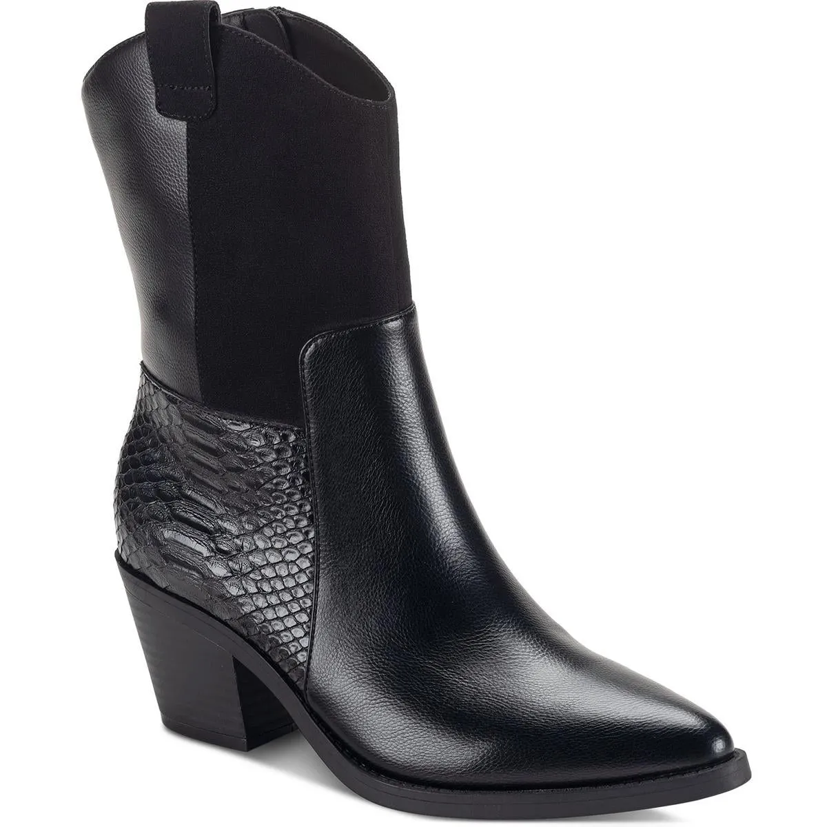 Biancaa Womens Faux Leather Ankle Cowboy, Western Boots