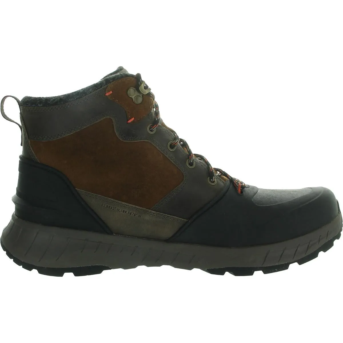 Bloom Mens Solid Leather Hiking Boots