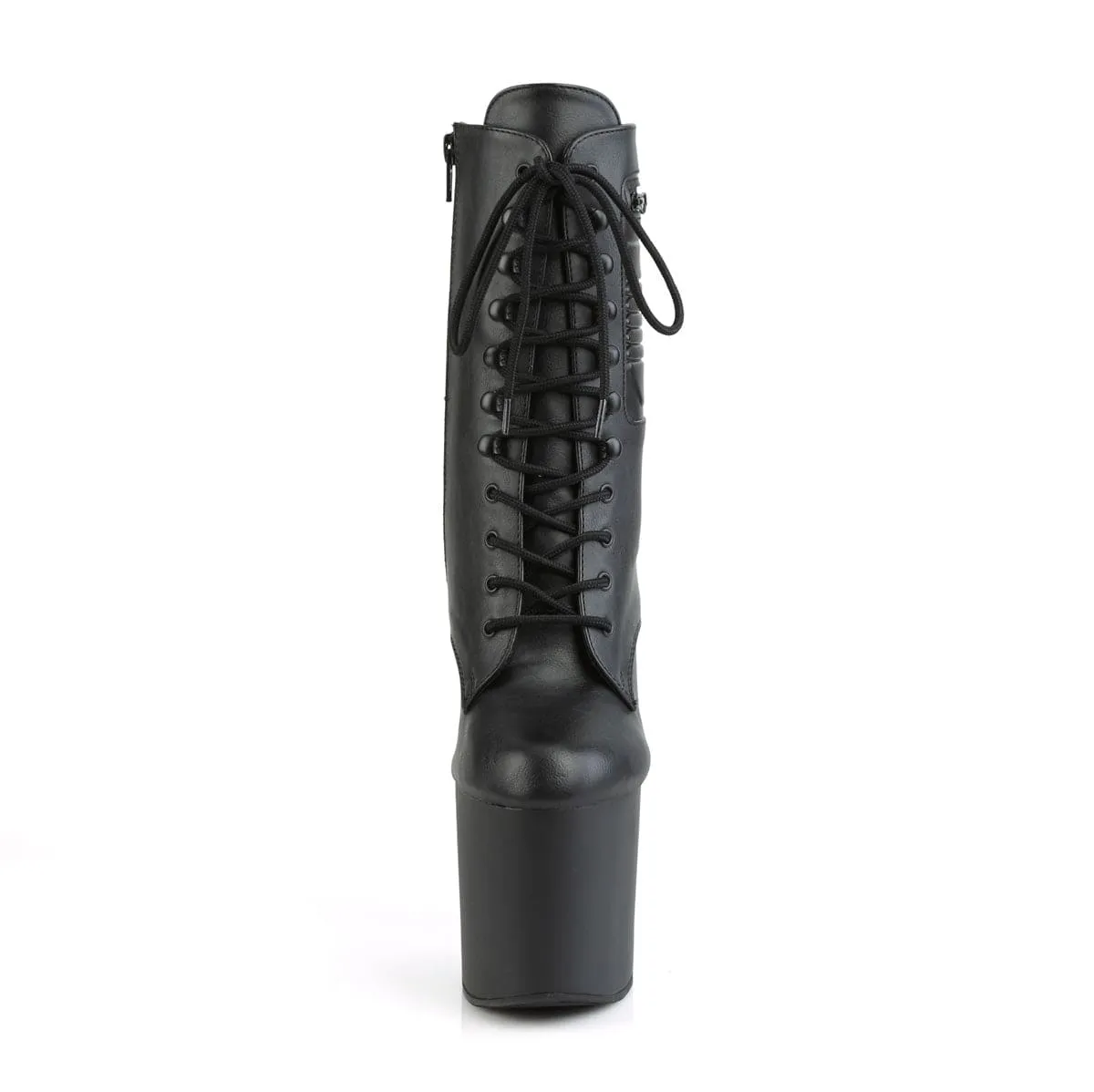 BONDGIRL-1020PK Black Faux Leather/Black Matte
